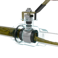 黄铜球阀三维动画 流体开启演示图 黄铜球阀三维动画 流体开启演示图