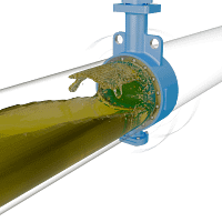 偏心蝶阀三维动画 流体关闭演示图 偏心蝶阀三维动画 流体关闭演示图