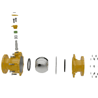 法兰连接浮动球阀三维动画 结构拆解图