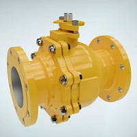 法兰连接浮动球阀三维动画 专业级素材整体外观图