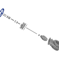 暗杆闸阀三维动画 结构拆解图 暗杆闸阀三维动画 结构拆解图