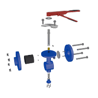 手动对夹式蝶阀三维动画 结构拆解图 手动对夹式蝶阀三维动画 结构拆解图
