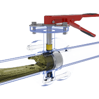手动对夹式蝶阀三维动画 流体关闭演示图 手动对夹式蝶阀三维动画 流体关闭演示图