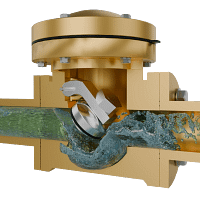 旋启式止回阀三维动画 内部流体开启特写图 旋启式止回阀三维动画 内部流体开启特写图