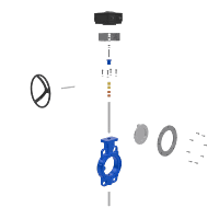 涡轮对夹式蝶阀三维动画 内部核心部件拆解图 涡轮对夹式蝶阀三维动画 内部核心部件拆解图