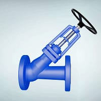 Y 型截止阀三维动画 带内部结构整体外观图 Y 型截止阀三维动画 带内部结构整体外观图