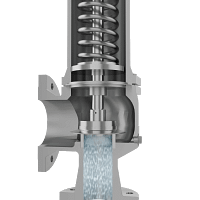 弹簧式安全阀三维动画 内部密封闭合特写图 弹簧式安全阀三维动画 内部密封闭合特写图