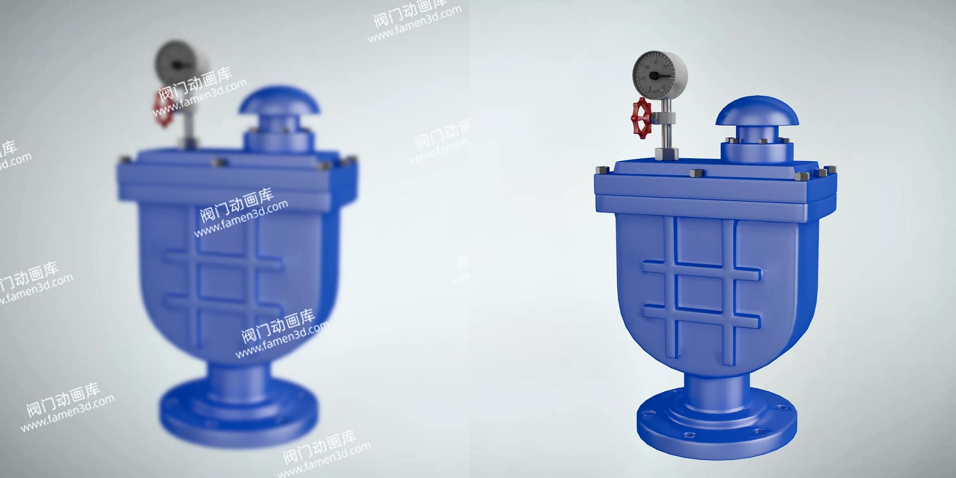 排气阀工作原理三维动画 2 排气阀三维动画 内部细节画质对比图