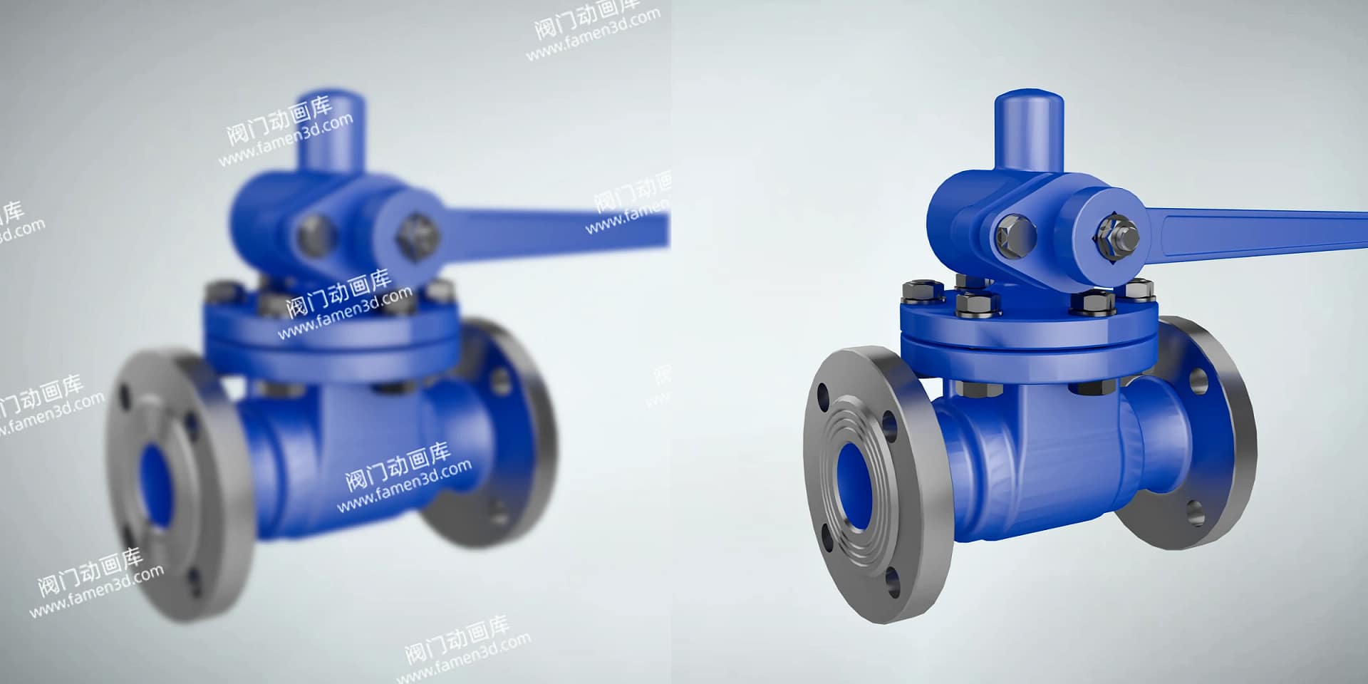 排污阀工作原理三维动画 2 排污阀三维动画 内部细节画质对比图