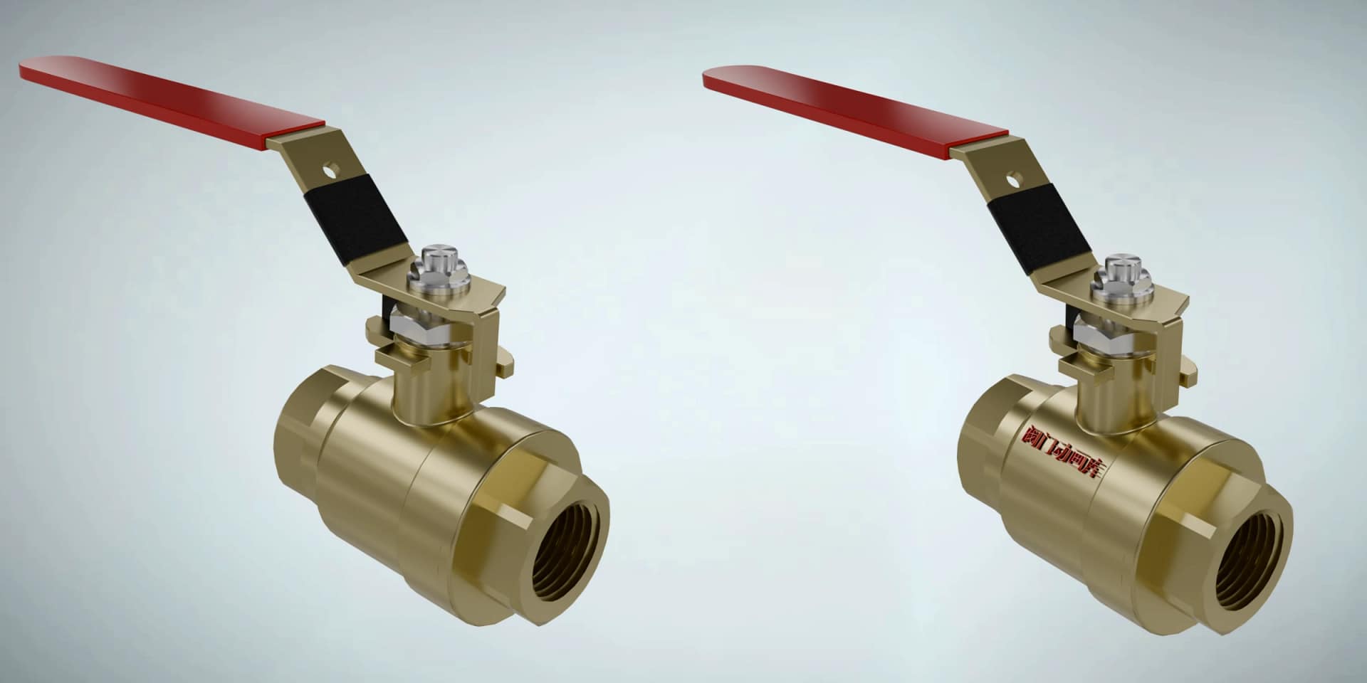 黄铜球阀工作原理三维动画 3 黄铜球阀三维动画 品牌半定制对比图
