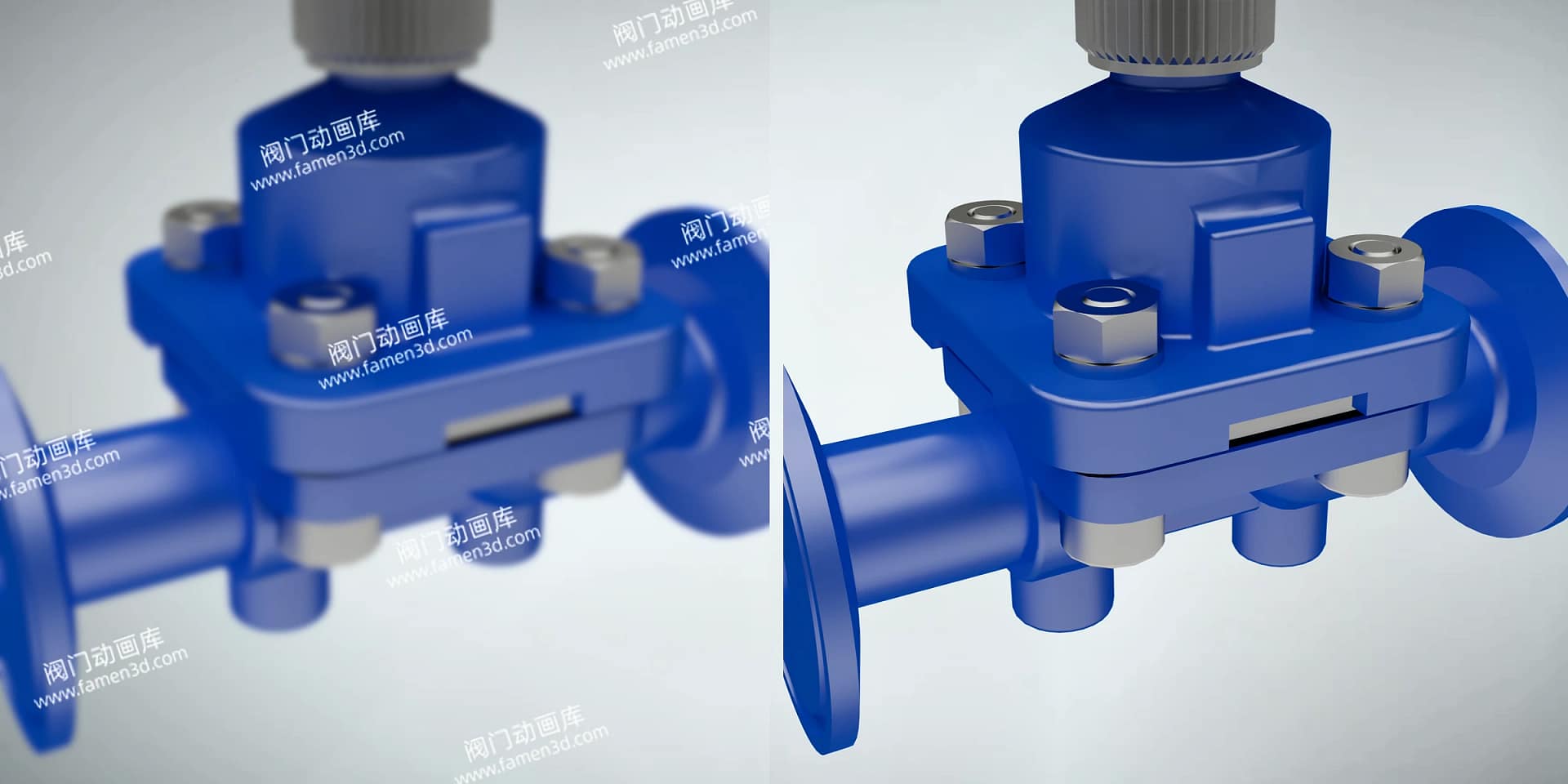 隔膜阀工作原理三维动画 2 隔膜阀三维动画 内部细节画质对比图