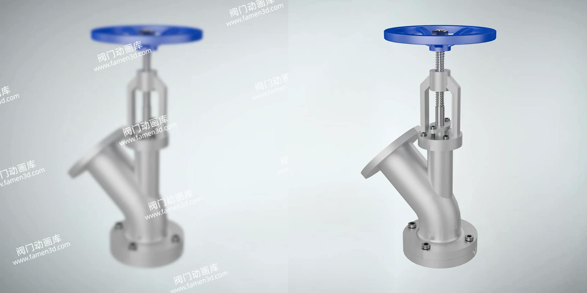 放料阀工作原理三维动画 2 放料阀三维动画 内部细节画质对比图