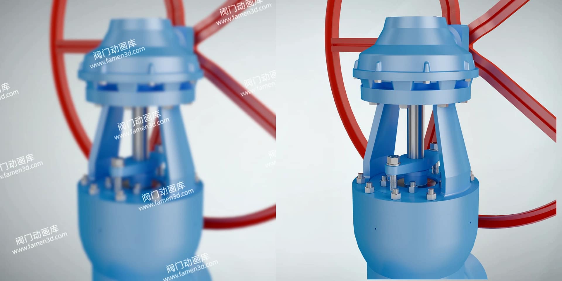 锻钢闸阀工作原理三维动画 2 锻钢闸阀三维动画 画质对比图