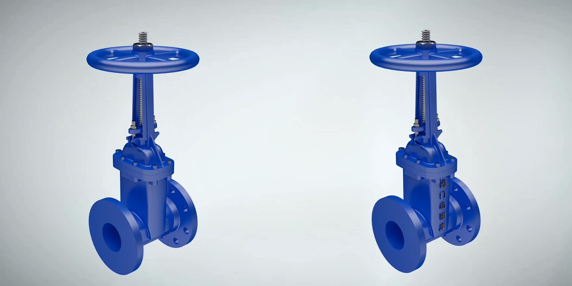 闸阀工作原理三维动画 3 闸阀三维动画 品牌半定制对比图