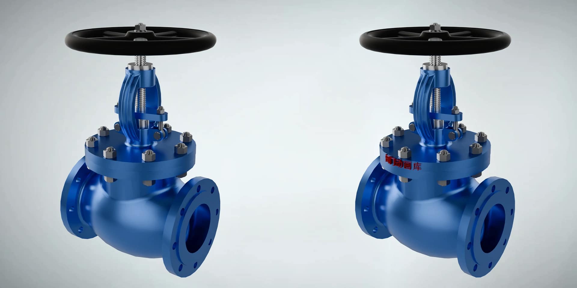 截止阀工作原理三维动画 3 截止阀三维动画 内部结构品牌定制对比图