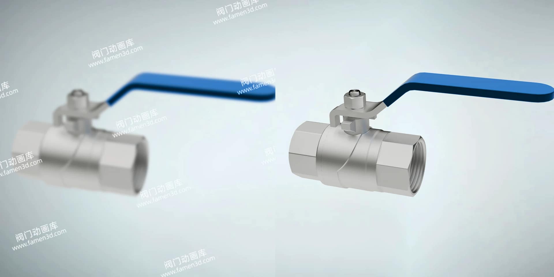不锈钢手动球阀工作原理三维动画 2 不锈钢手动球阀三维动画 画质对比图