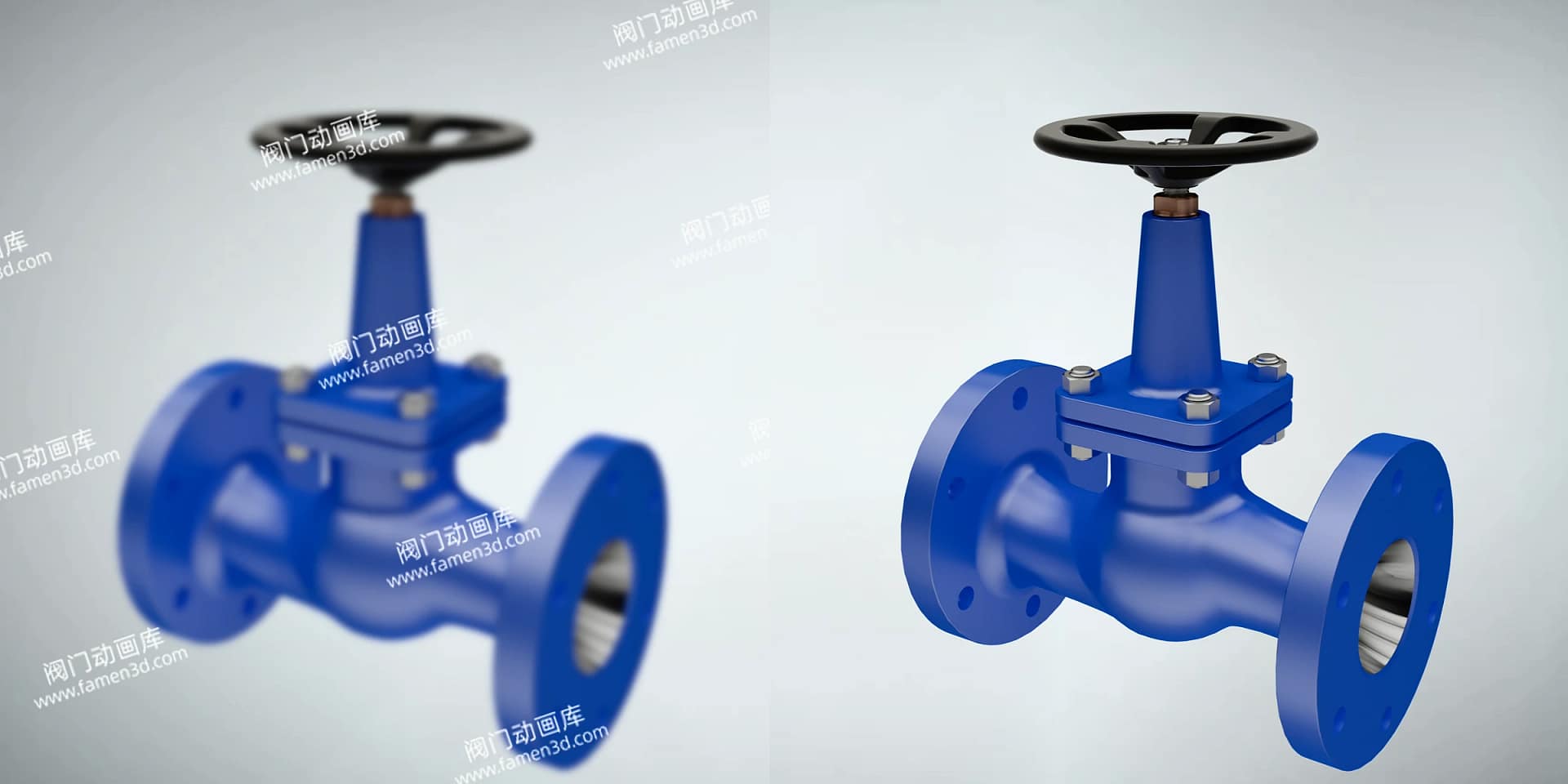 截止阀工作原理三维动画 2 不锈钢明杆截止阀画质对比图