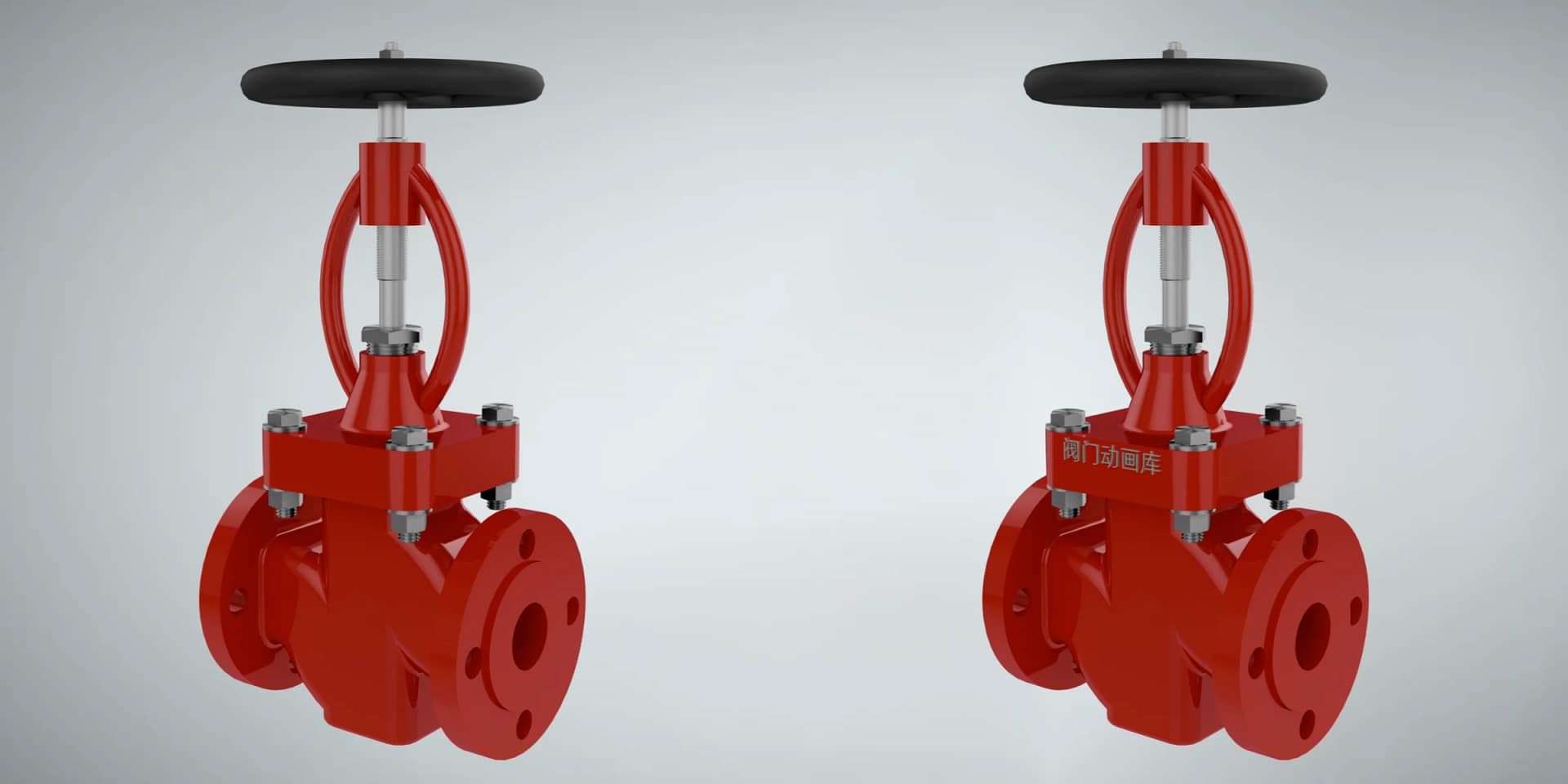 截止阀工作原理三维动画 3 不锈钢明杆截止阀三维动画 内部结构品牌定制对比图