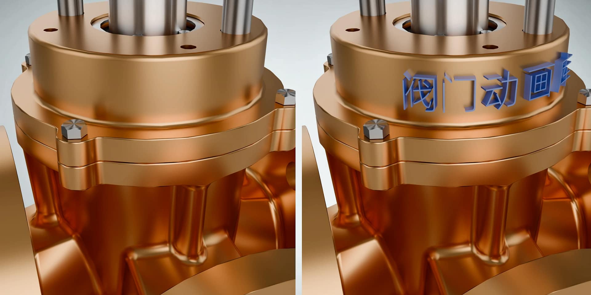 三通旋塞阀工作原理三维动画 3 三通旋塞阀三维动画 内部结构品牌定制对比图