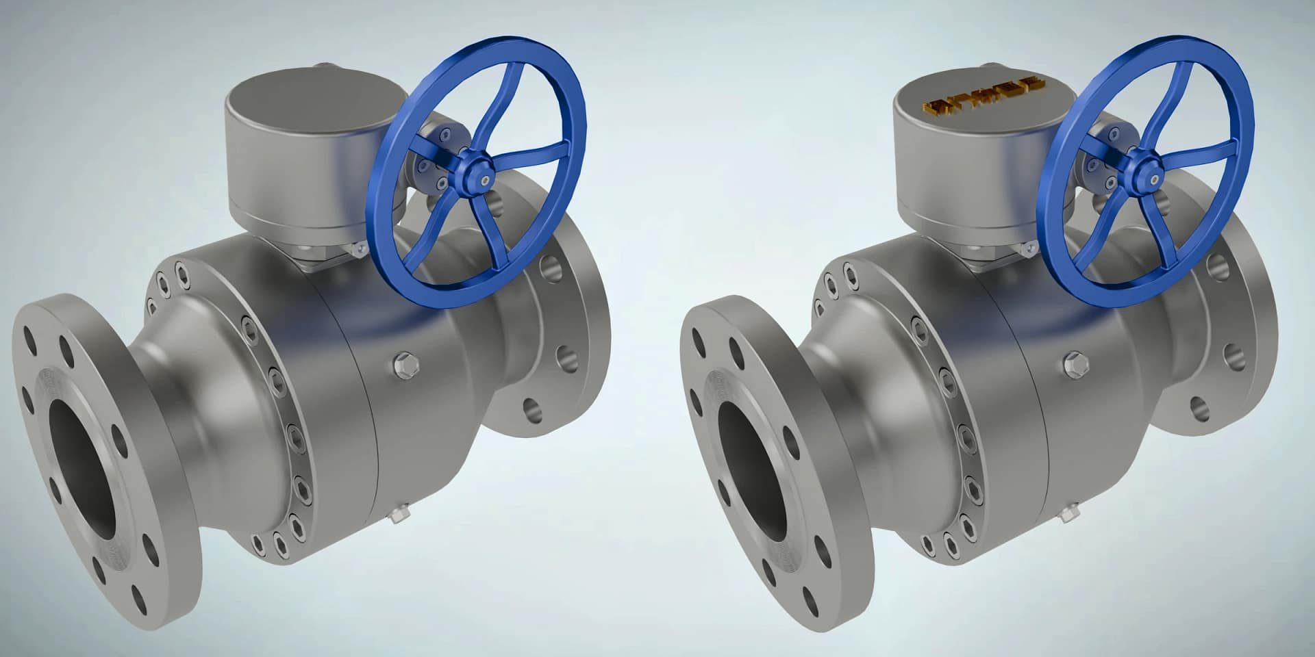 涡轮固定式球阀工作原理三维动画 3 涡轮固定式球阀三维动画 品牌半定制对比图