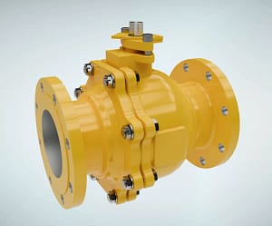 法兰连接浮动球阀三维动画 专业级素材整体外观图 法兰连接浮动球阀三维动画 专业级素材整体外观图