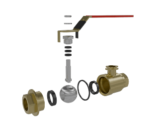 brass-ball-valve-3d-animation-exploded-view 黄铜球阀|组装演示短视频素材