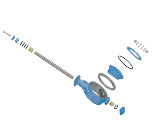 eccentric-butterfly-valve-3d-animation-exploded-view 偏心蝶阀 组装演示短视频素材