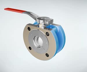 flange-connected-floating-ball-valve-3d-animation-overall-appearance 超薄对夹式法兰球阀|整体展示短视频素材