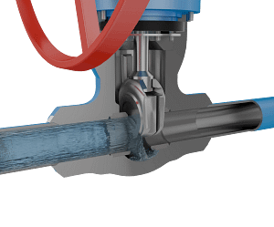 forged-steel-gate-valve-3d-animation-fluid-close 锻钢手动闸阀|流体模拟短视频素材