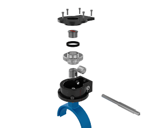 manual-turbon-wafer-butterfly-valve-3d-animation-exploded-view 手动涡轮蝶阀装配演示短视频素材