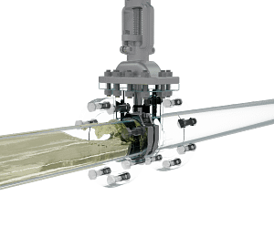 outside-screw-yoke-gate-valve-3d-animation-fluid-close 明杆闸阀|流体模拟短视频素材