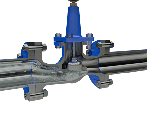 stainless-steel-osy-globe-valve-3d-animation-fluid-close 截止阀|流体模拟短视频素材