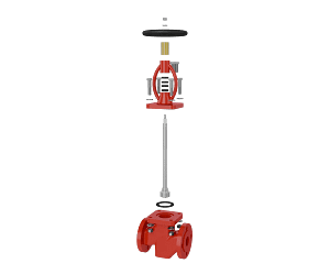 stainless-steel-osy-globe-valve-internal-structure-3d-animation-exploded-view-close- 截止阀|组装演示短视频素材
