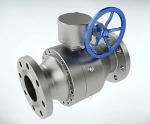turbine-fixed-ball-valve-3d-animation-overall-appearance 涡轮固定球阀|整体展示短视频素材
