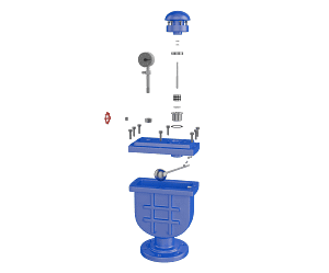 air-release-valve-internal-structure-3d-animation-exploded-view 排气阀|组装演示三维动画短视频