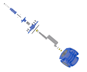 eccentric-plug-valve-internal-structure-3d-animation-exploded-view 偏心旋塞阀|组装演示短视频素材