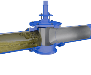 eccentric-plug-valve-internal-structure-3d-animation-fluid-close 偏心旋塞阀|流体模拟三维动画短视频
