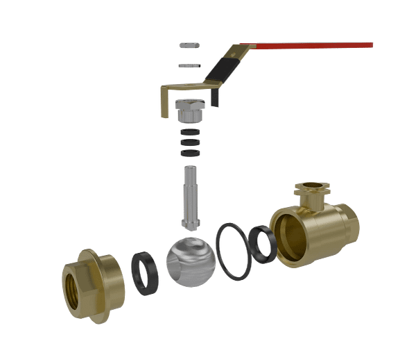 黄铜球阀三维动画 结构拆解图 黄铜球阀三维动画 结构拆解图