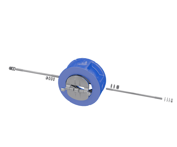 蝶式止回阀三维动画 内部核心部件拆解图 蝶式止回阀三维动画 内部核心部件拆解图