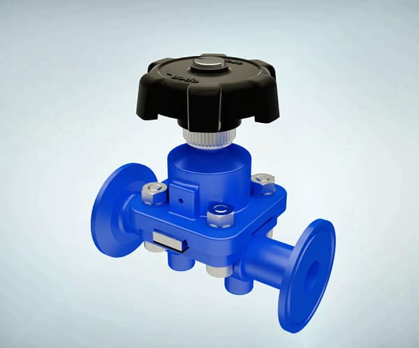 隔膜阀三维动画 带内部结构整体外观图 隔膜阀三维动画 带内部结构整体外观图