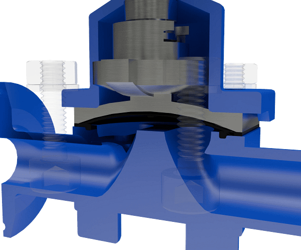 隔膜阀三维动画 内部隔膜密封防漏特写图 隔膜阀三维动画 内部隔膜密封防漏特写图