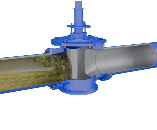 偏心旋塞阀三维动画 内部流体关闭特写图 偏心旋塞阀三维动画 内部流体关闭特写图