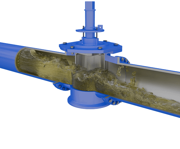 偏心旋塞阀三维动画 内部流体开启特写图 偏心旋塞阀三维动画 内部流体开启特写图