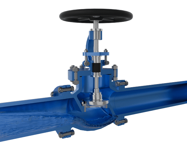 截止阀三维动画 内部流体关闭特写图 截止阀三维动画 内部流体关闭特写图