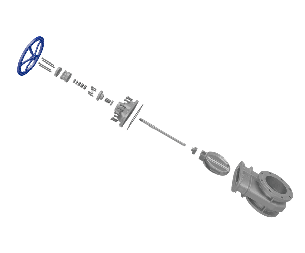 暗杆闸阀三维动画 结构拆解图 暗杆闸阀三维动画 结构拆解图