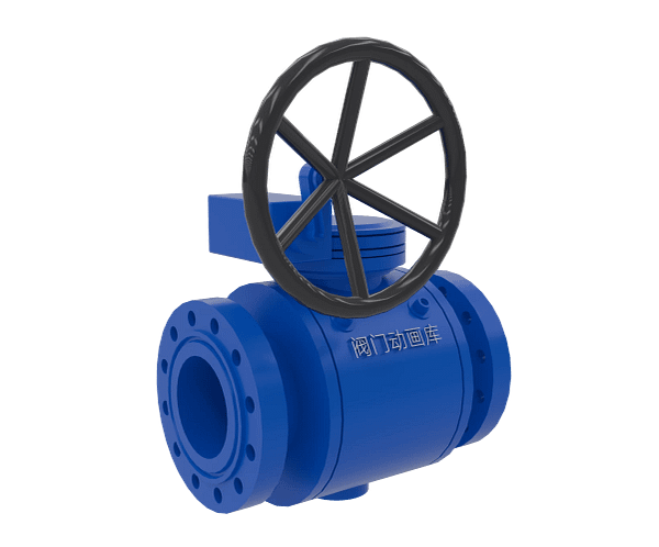 手动涡轮球阀三维动画 品牌半定制外观图 手动涡轮球阀三维动画 品牌半定制外观图