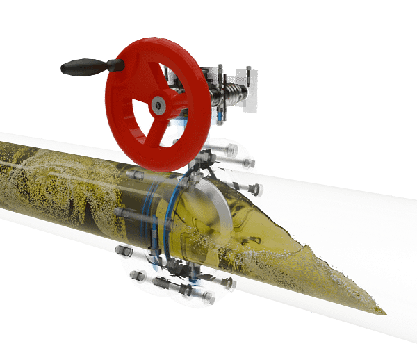 手动涡轮对夹蝶阀三维动画 流体开启演示图 手动涡轮对夹蝶阀三维动画 流体开启演示图