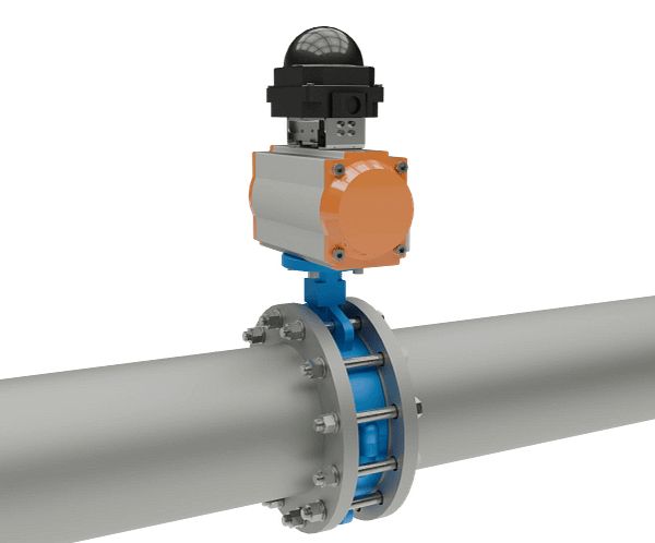 气动蝶阀三维动画 多视角商用展示图 气动蝶阀三维动画 多视角外观展示图