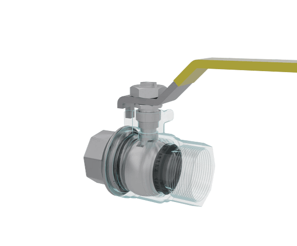 两片式不锈钢手动球阀三维动画 多视角展示图 两片式不锈钢手动球阀三维动画 多视角展示图