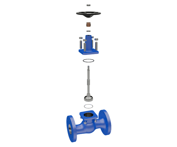 不锈钢明杆截止阀结构拆解图 不锈钢明杆截止阀结构拆解图
